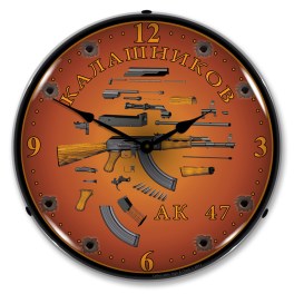 AK 47 LED Wall Clock Illuminated not Neon