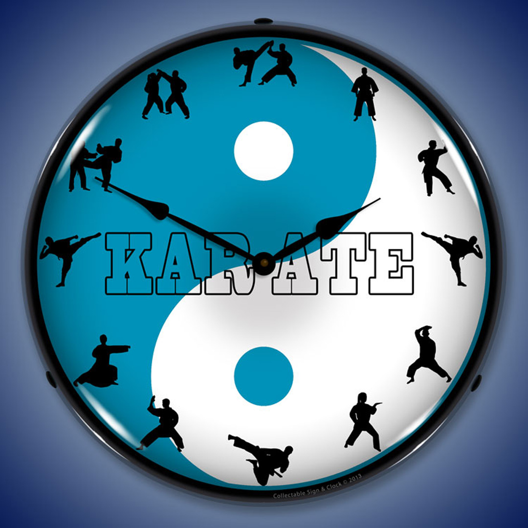 Karate LED Wall Clock Illuminated not Neon 2 Karate LED Wall Clock Illuminated not Neon - Image 2