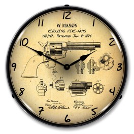 Colt Peacemaker Patent LED Wall Clock Illuminated not Neon