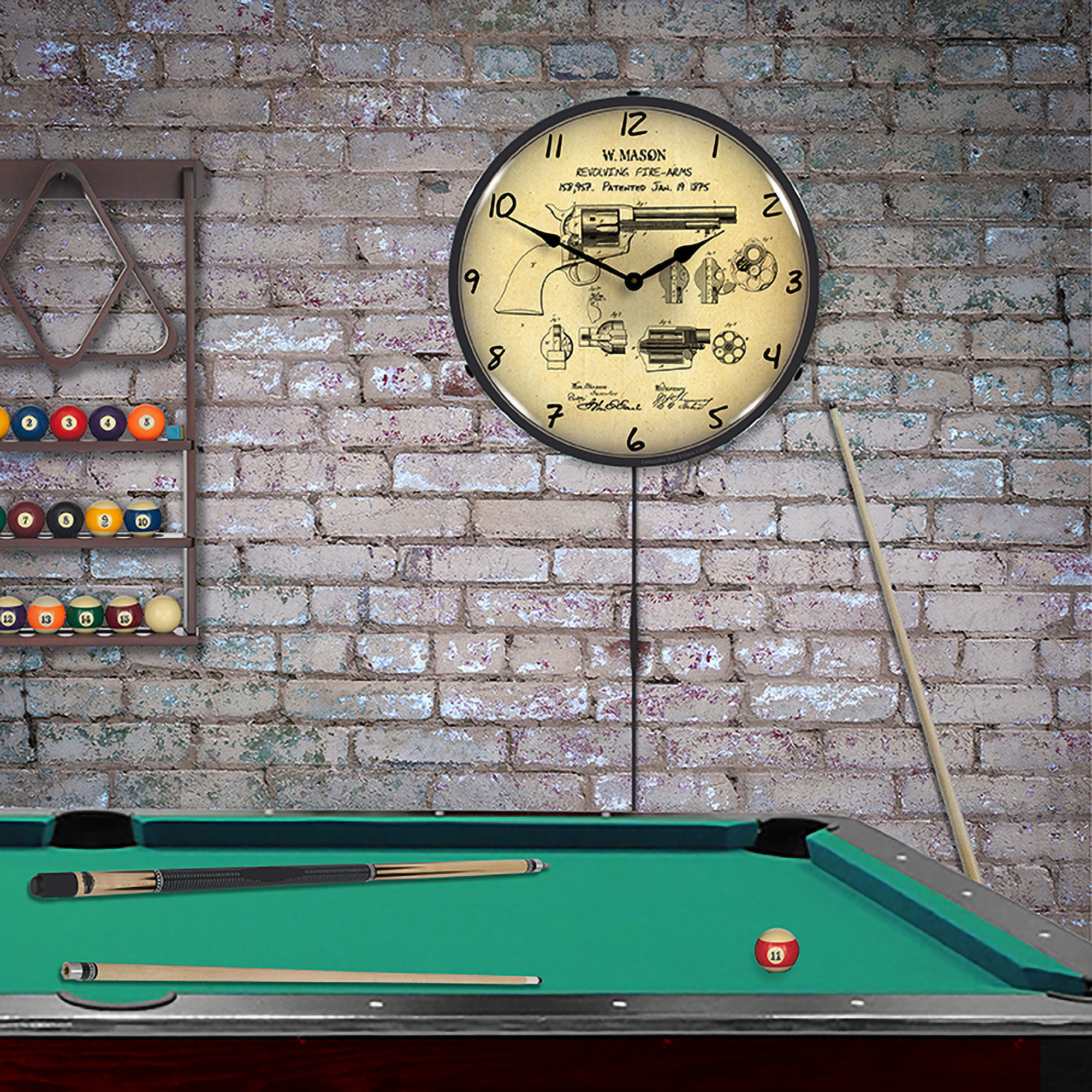 Colt Peacemaker Patent LED Wall Clock Illuminated not Neon 3 Colt Peacemaker Patent LED Wall Clock Illuminated not Neon - Image 3