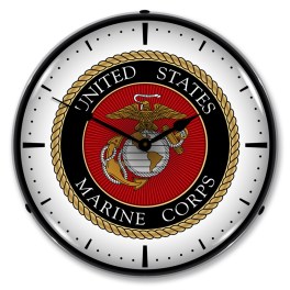 US Marine Corps LED Wall Clock Illuminated not Neon