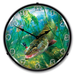 In The Thick of It Muskie LED Wall Clock Illuminated not Neon