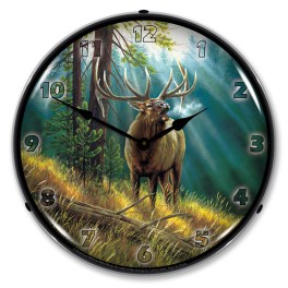 Calling All Challengers Elk LED Wall Clock Illuminated not Neon