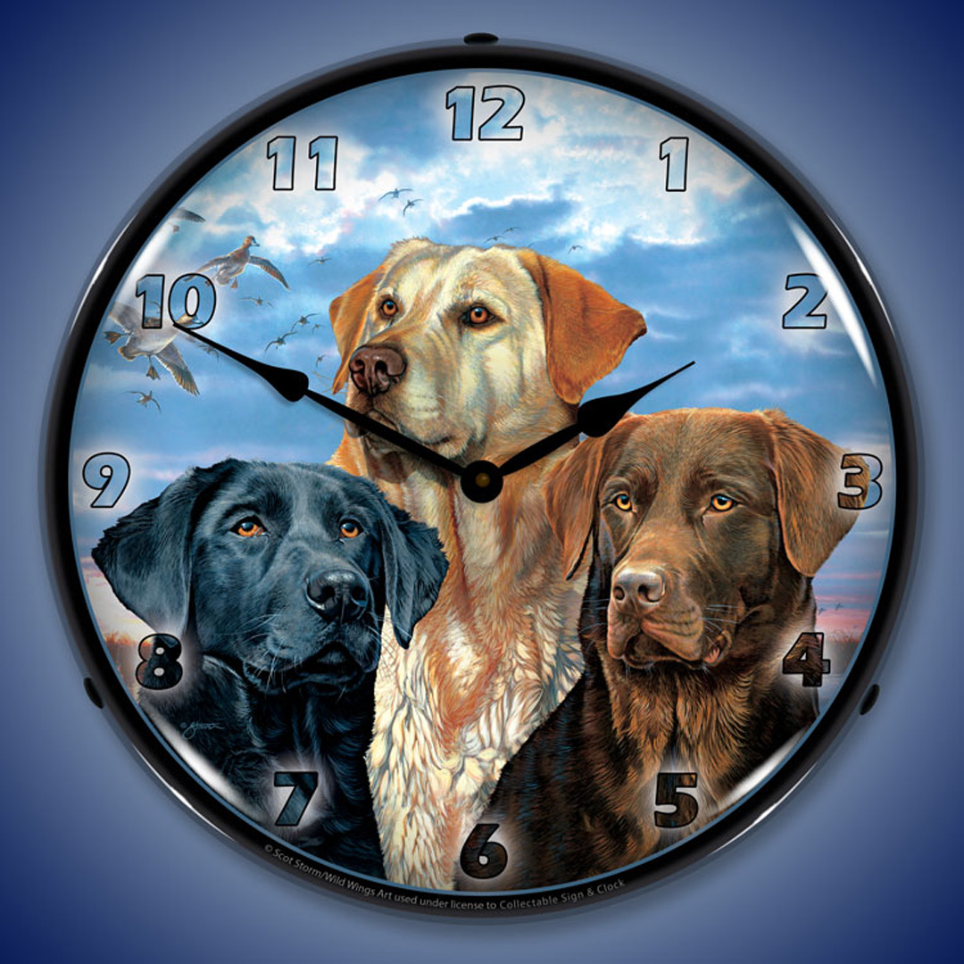 Labrador Retriever LED Wall Clock Illuminated not Neon 2 Labrador Retriever LED Wall Clock Illuminated not Neon - Image 2