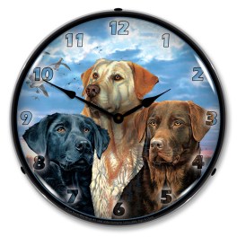 Labrador Retriever LED Wall Clock Illuminated not Neon