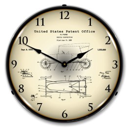 1922 Henry Ford Vehicle Construction Patent LED Wall Clock Illuminated not Neon