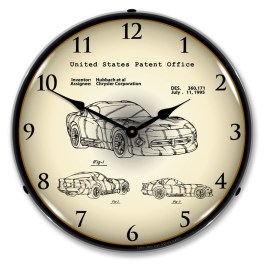 1996 Dodge Viper SRT Patent LED Wall Clock Illuminated not Neon