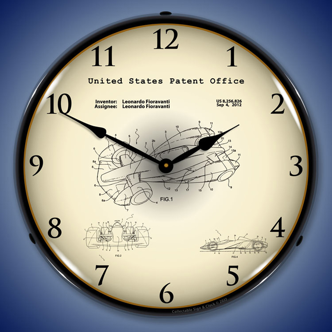 2012 Ferrari Formula One Racing Car Patent LED Wall Clock Illuminated not Neon 2 2012 Ferrari Formula One Racing Car Patent LED Wall Clock Illuminated not Neon - Image 2