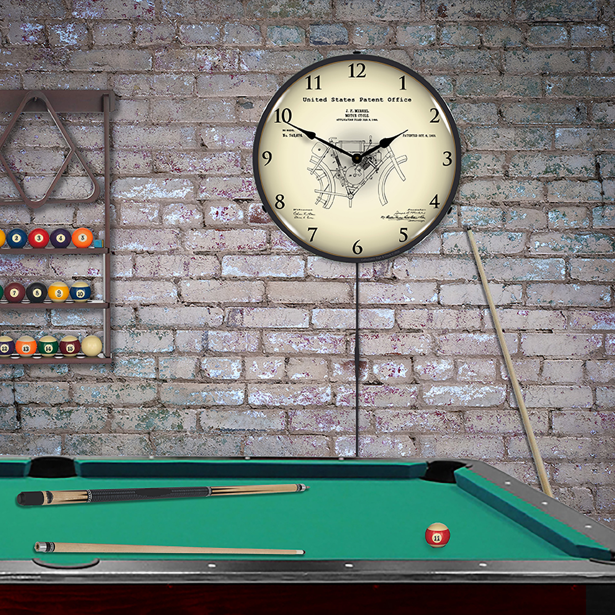 1902 Merkel Motorcycle Patent LED Wall Clock Illuminated not Neon 3 1902 Merkel Motorcycle Patent LED Wall Clock Illuminated not Neon - Image 3