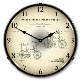 1968 Stingray Bicycle Patent LED Wall Clock Illuminated not Neon
