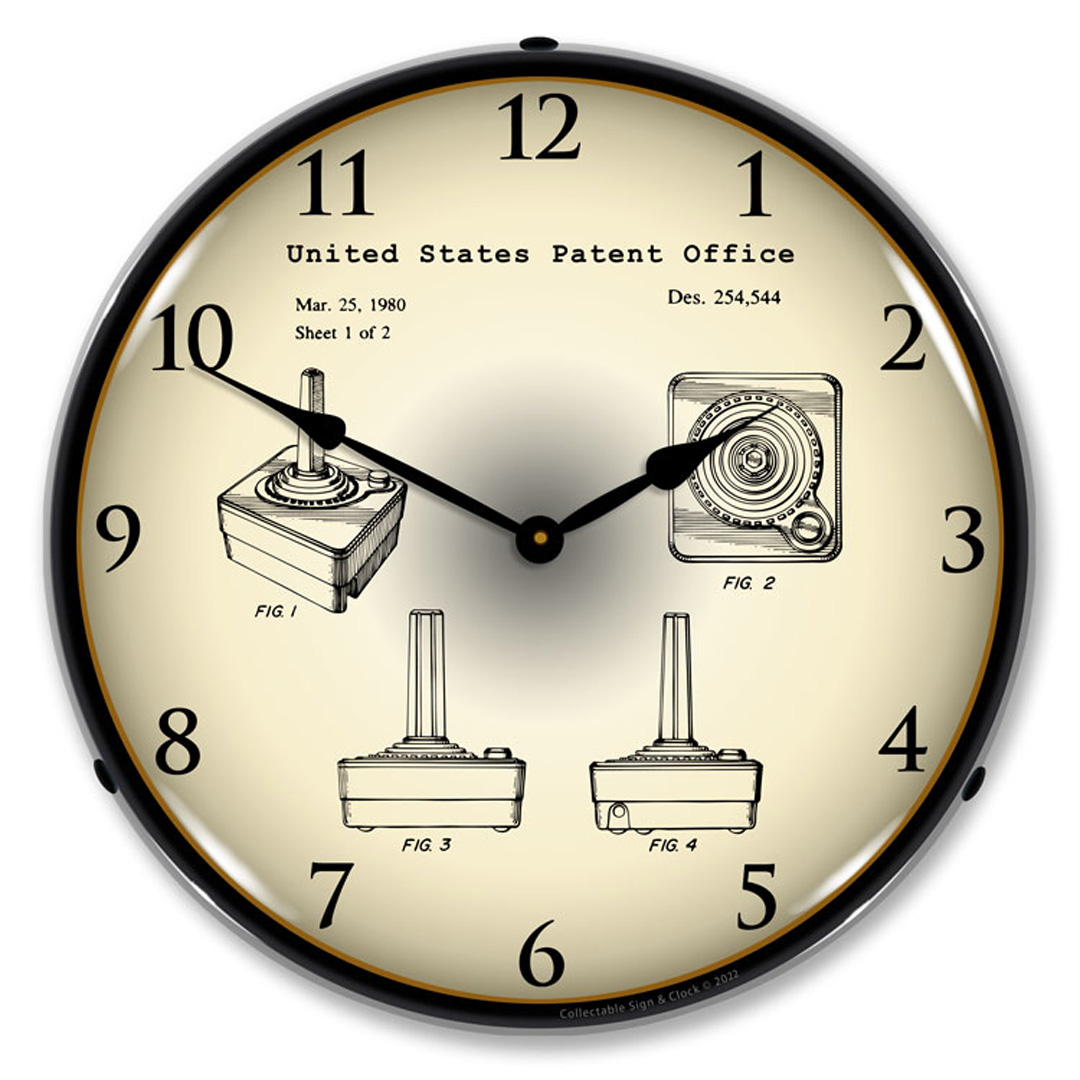 Atari 2600 Joystick Controller 1980 Patent LED Wall Clock Illuminated not Neon 1 Atari 2600 Joystick Controller 1980 Patent LED Wall Clock Illuminated not Neon