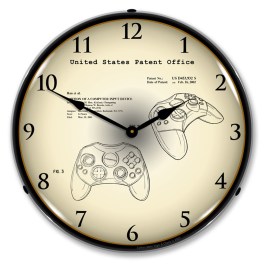 Microsoft XBox Controller 2001 Patent LED Wall Clock Illuminated not Neon