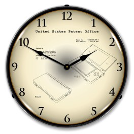 Nintendo DS Electronic Game 2006 Patent LED Wall Clock Illuminated not Neon