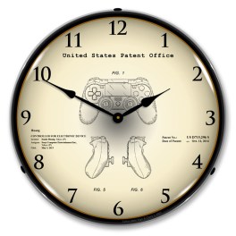 PS4 Controller 2013 Patent LED Wall Clock Illuminated not Neon