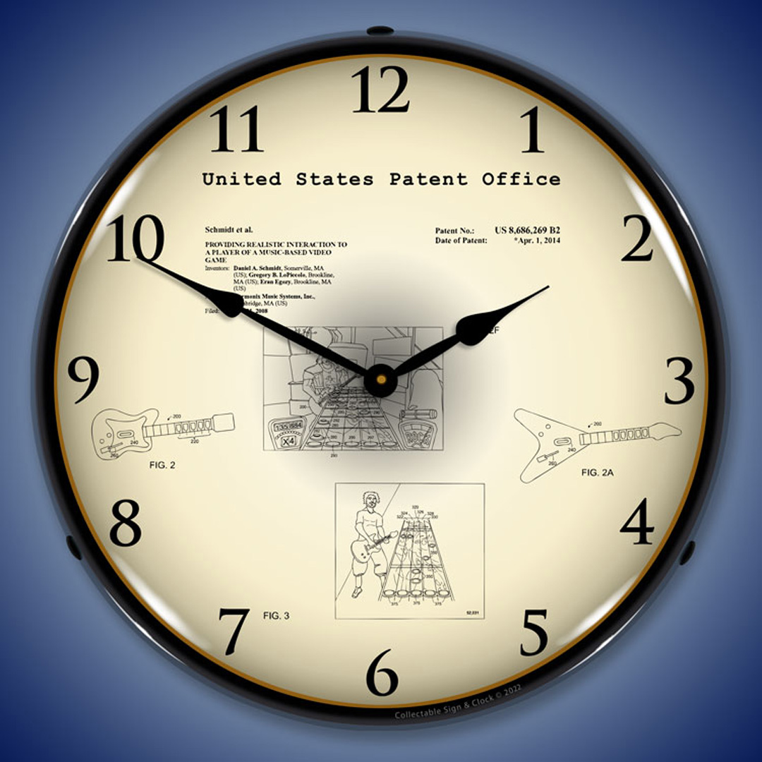 Rock Hero 2008 Patent LED Wall Clock Illuminated not Neon 2 Rock Hero 2008 Patent LED Wall Clock Illuminated not Neon - Image 2