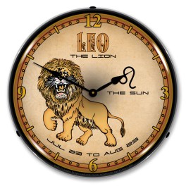 Leo LED Wall Clock Illuminated not Neon