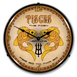 Pisces LED Wall Clock Illuminated not Neon