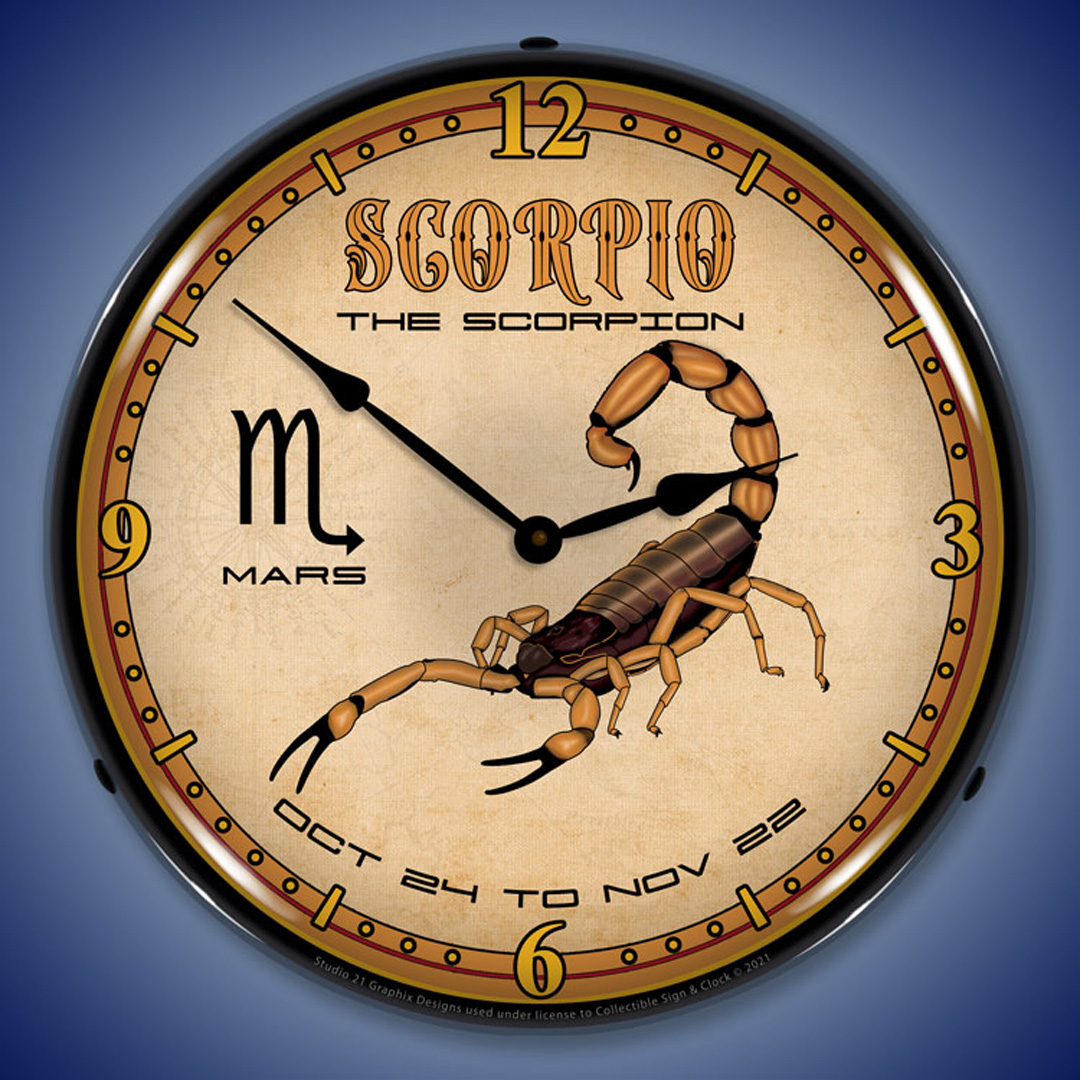 Scorpio LED Wall Clock Illuminated not Neon 2 Scorpio LED Wall Clock Illuminated not Neon - Image 2