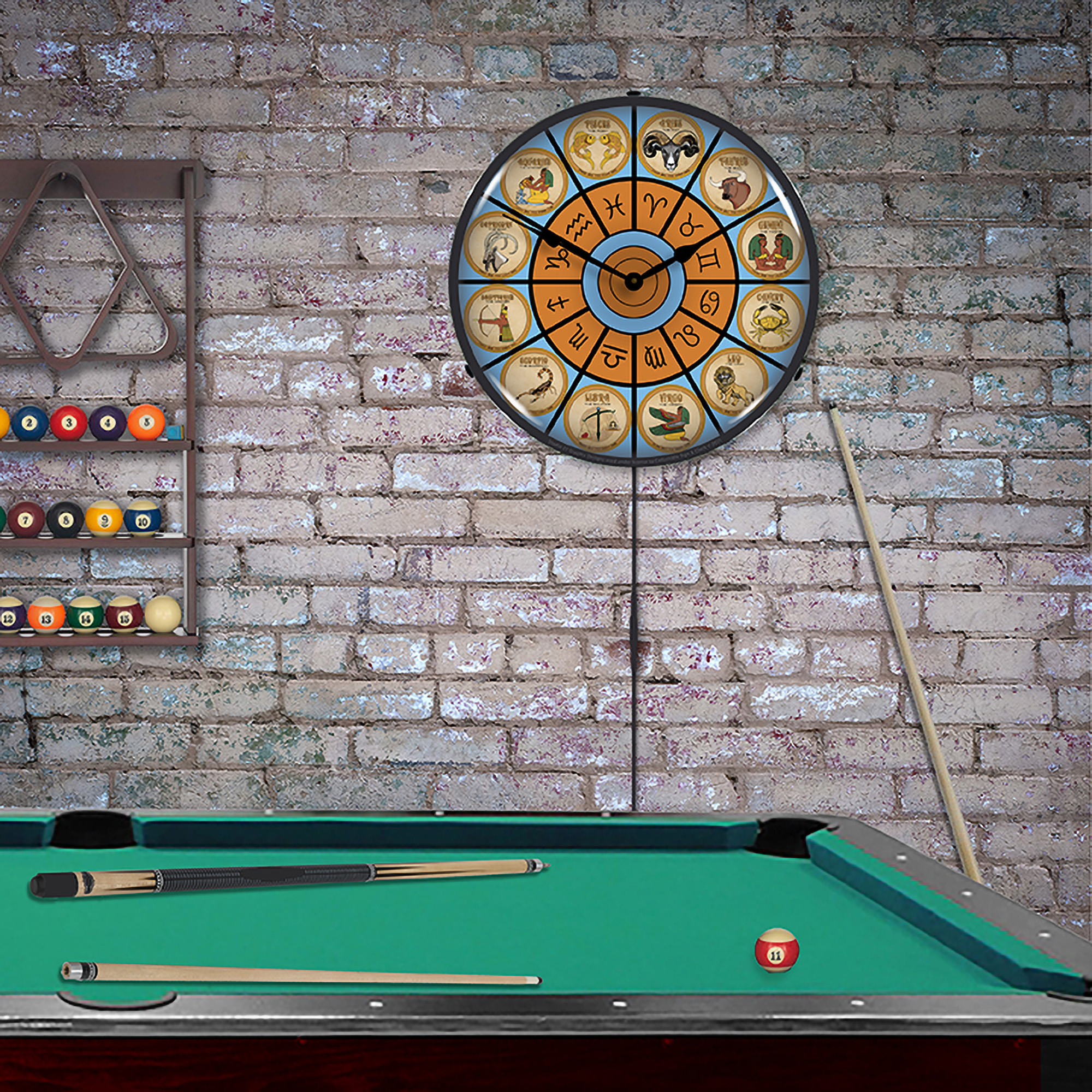 Zodiac Chart 2 LED Wall Clock Illuminated not Neon 3 Zodiac Chart 2 LED Wall Clock Illuminated not Neon - Image 3