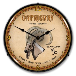 Capricorn LED Wall Clock Illuminated not Neon