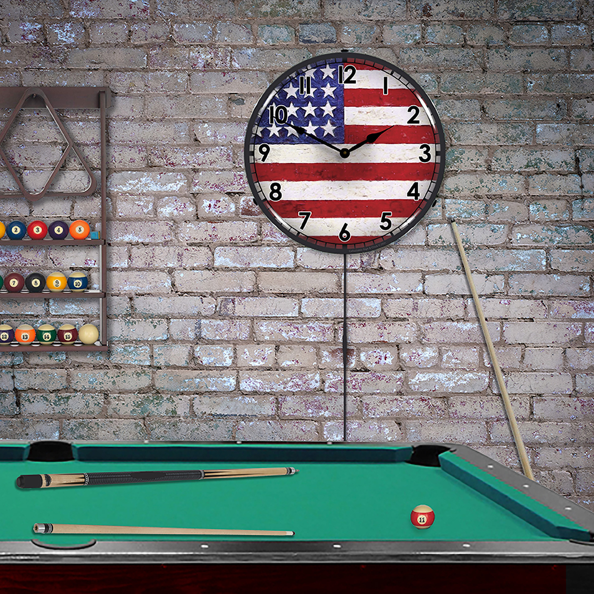 USA Flag LED Wall Clock Illuminated not Neon 3 USA Flag LED Wall Clock Illuminated not Neon - Image 3