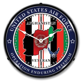 Air Force Veteran Operation Enduring Freedom LED Wall Clock Illuminated not Neon