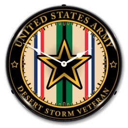 Army Veteran Operation Desert Storm LED Wall Clock Illuminated not Neon
