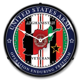 Army Veteran Operation Enduring Freedom LED Wall Clock Illuminated not Neon