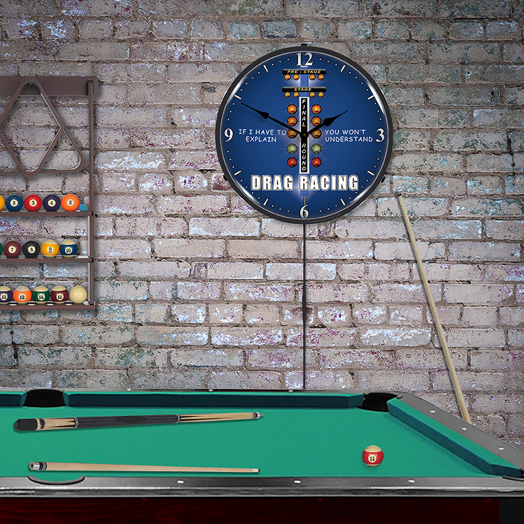 Drag Racing LED Wall Clock Illuminated not Neon 4 Drag Racing LED Wall Clock Illuminated not Neon - Image 4