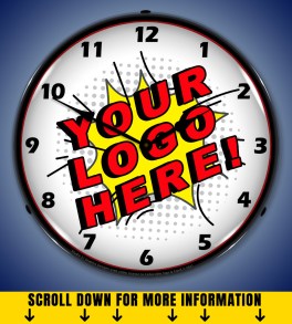 Custom Lighted Wall Clock Illuminated not Neon
