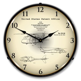 1972 Sikorsky UH-60 Black Hawk Patent  LED Wall Clock Illuminated not Neon