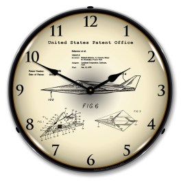 1993 F-17 Nighthawk Stealth Fighter Patent  LED Wall Clock Illuminated not Neon