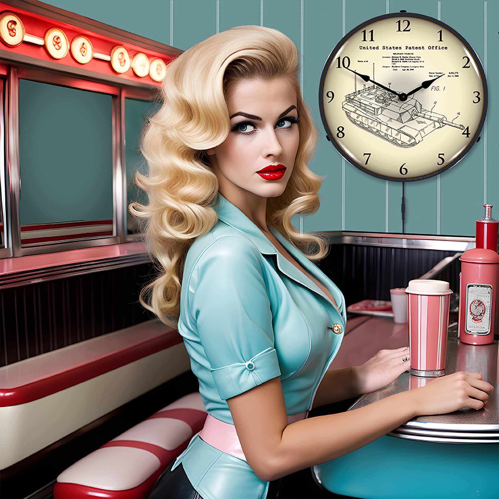 1995 M1A2 Abrams Main Battle Tank Patent LED Wall Clock Illuminated not Neon 4 1995 M1A2 Abrams Main Battle Tank Patent LED Wall Clock Illuminated not Neon - Image 4