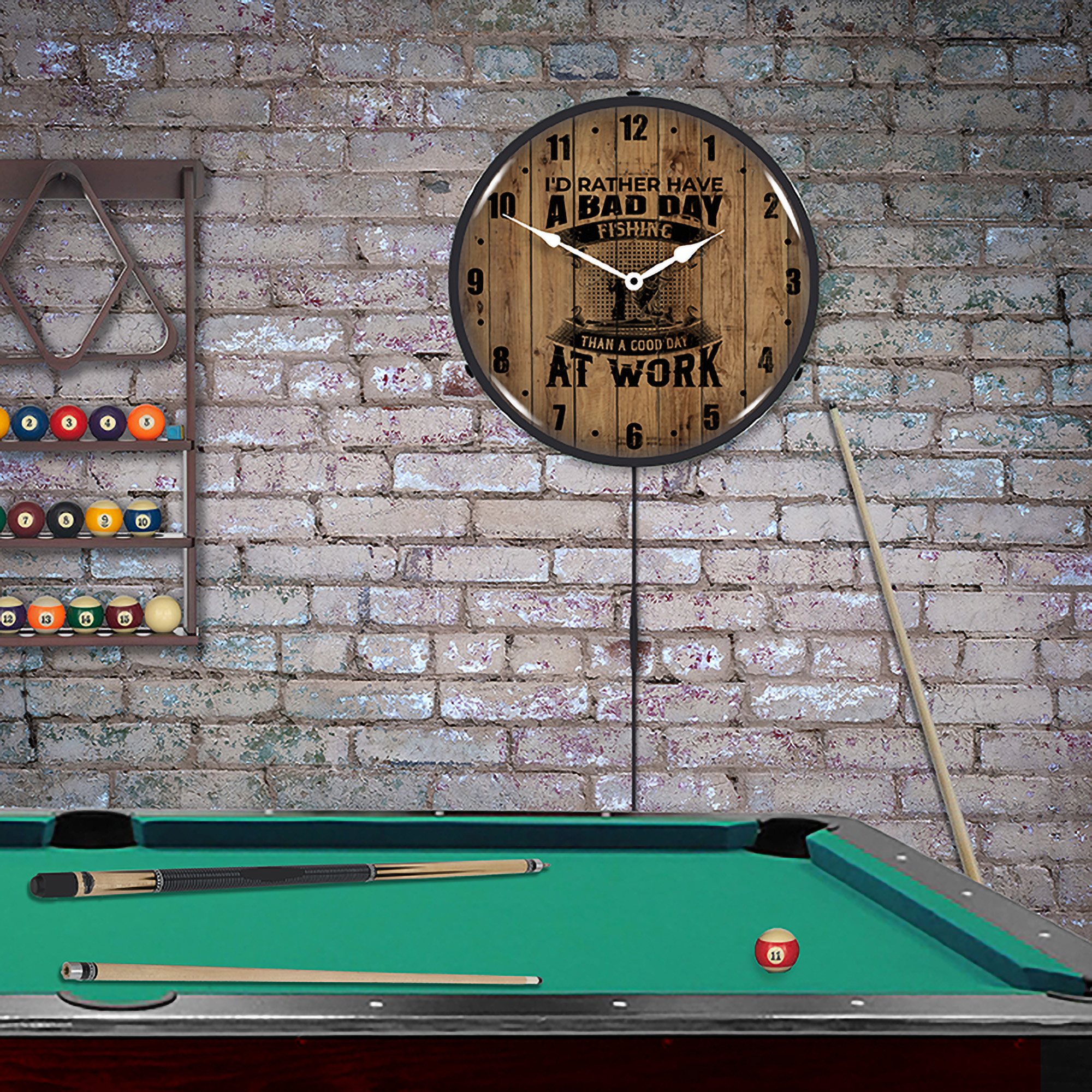 Bad Day Fishing LED Wall Clock Illuminated not Neon 3 Bad Day Fishing LED Wall Clock Illuminated not Neon - Image 3