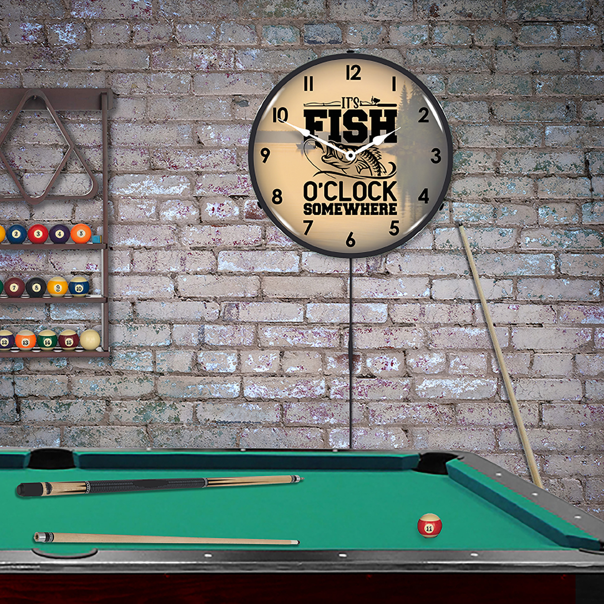 Fishing Time LED Wall Clock Illuminated not Neon 3 Fishing Time LED Wall Clock Illuminated not Neon - Image 3