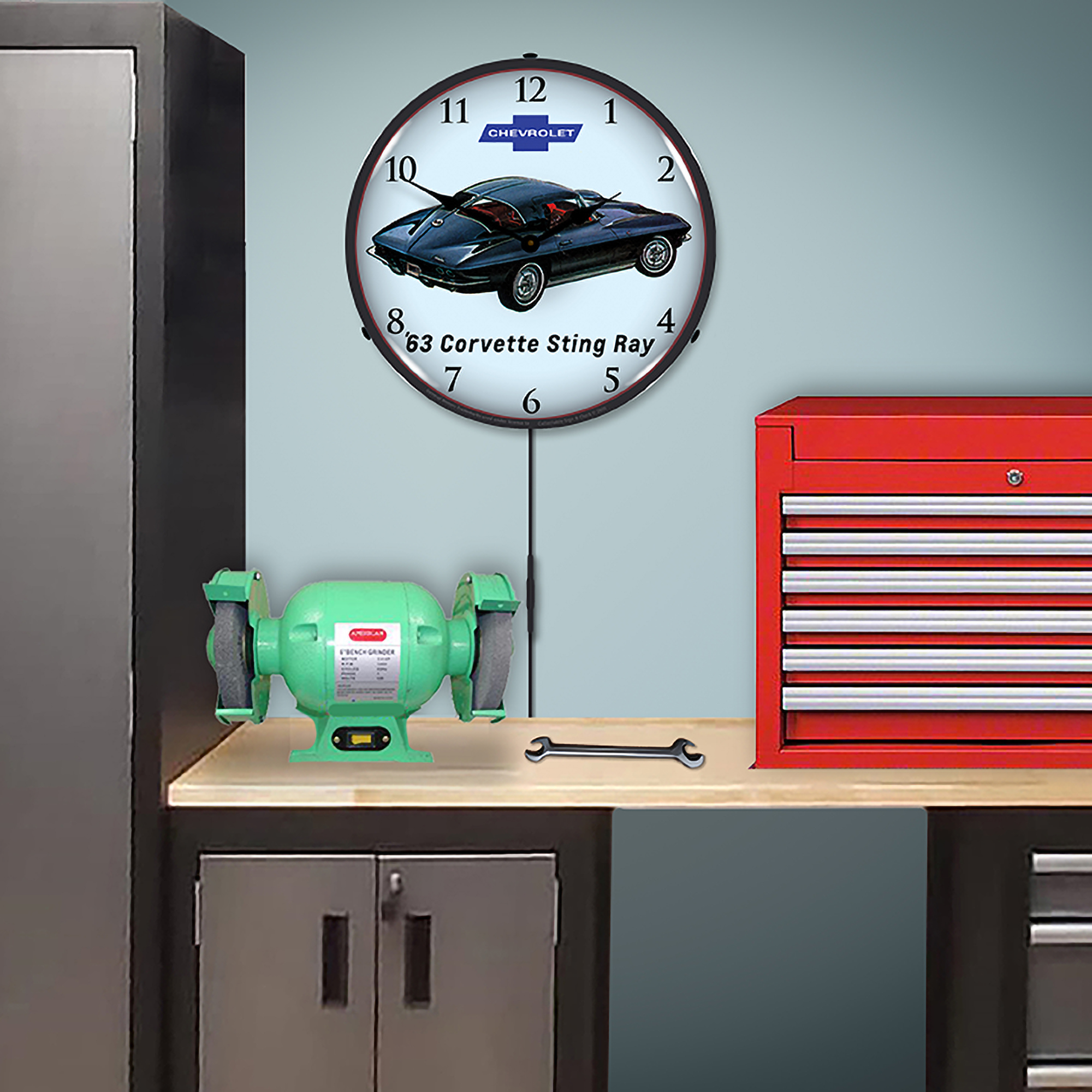 1963 Corvette Sting Ray LED Wall Clock Illuminated not Neon 5 1963 Corvette Sting Ray LED Wall Clock Illuminated not Neon - Image 5