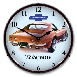 1972 Corvette LED Wall Clock Illuminated not Neon