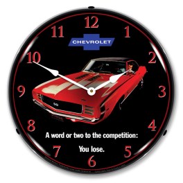 1969 RS SS Camaro LED Wall Clock Illuminated not Neon