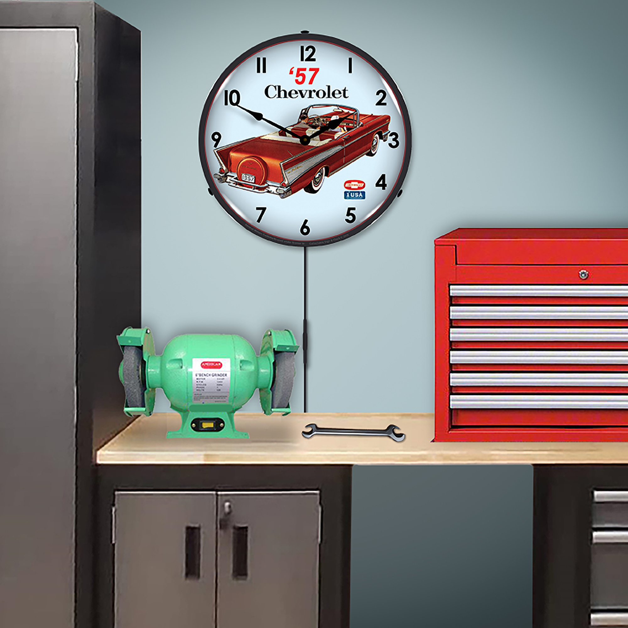 1957 Chevy Convertible LED Wall Clock Illuminated not Neon 5 1957 Chevy Convertible LED Wall Clock Illuminated not Neon - Image 5
