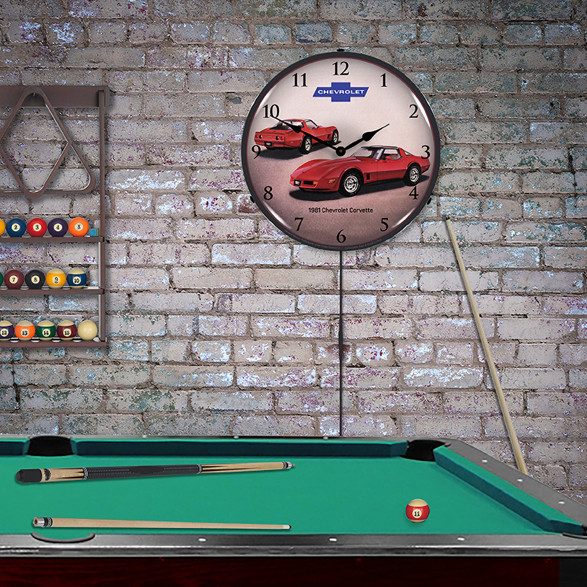 1981 Corvette LED Wall Clock Illuminated not Neon 4 1981 Corvette LED Wall Clock Illuminated not Neon - Image 4