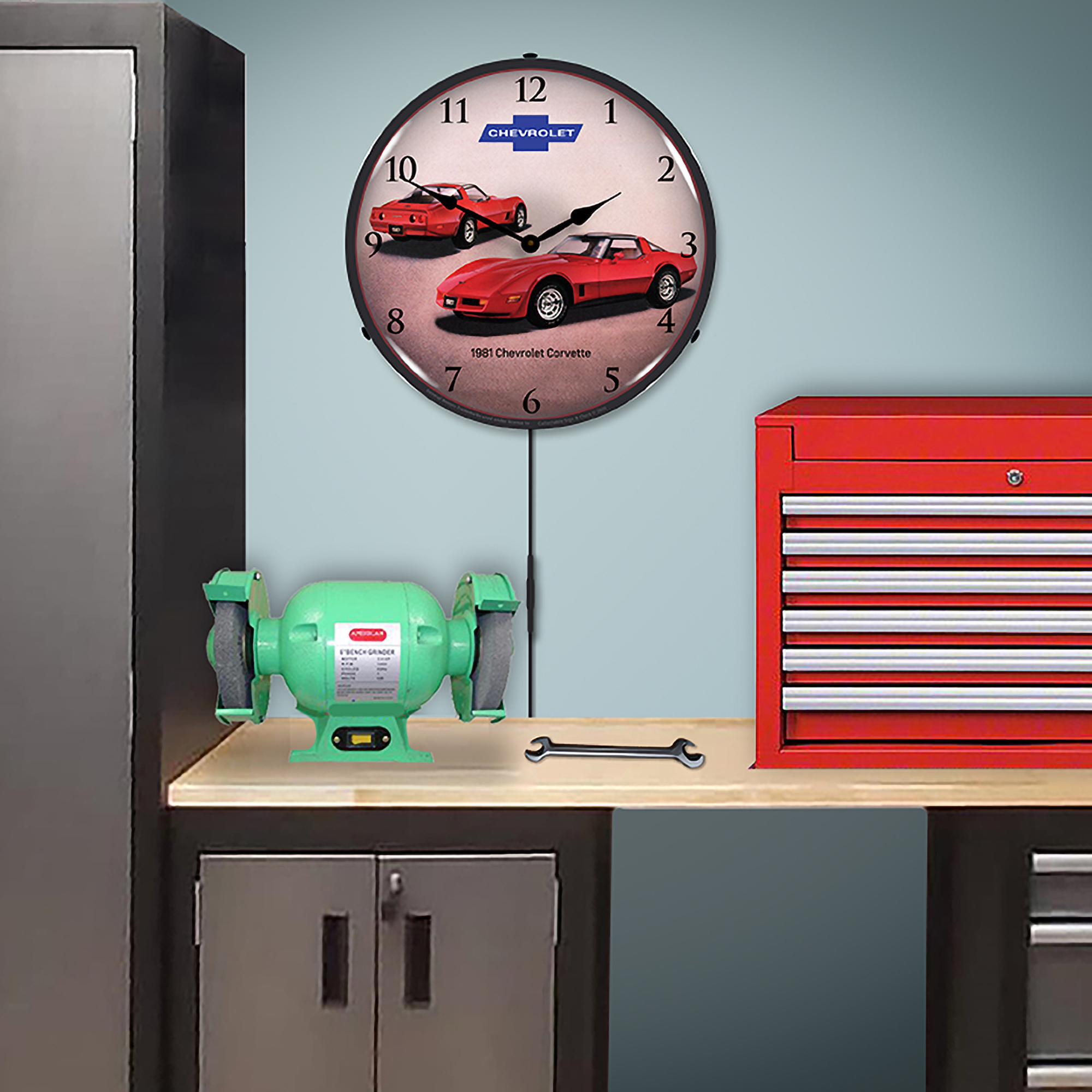 1981 Corvette LED Wall Clock Illuminated not Neon 5 1981 Corvette LED Wall Clock Illuminated not Neon - Image 5
