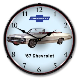 1967 Impala Convertible LED Wall Clock Illuminated not Neon