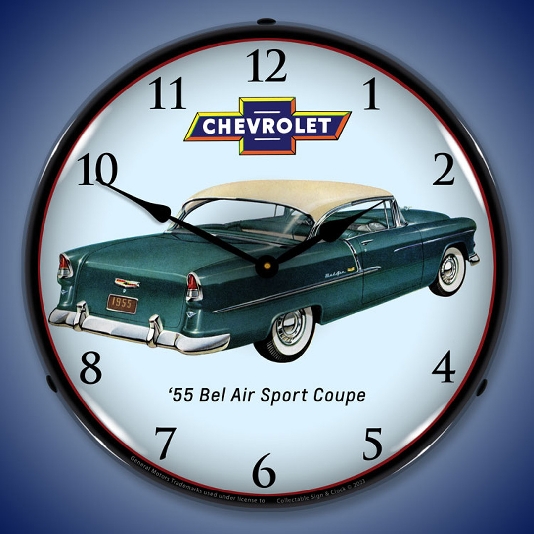 1955 Bel Air Sport Coupe LED Wall Clock Illuminated not Neon 2 1955 Bel Air Sport Coupe LED Wall Clock Illuminated not Neon - Image 2