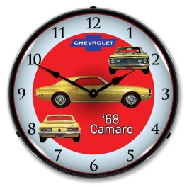 1968 SS Camaro 2 LED Wall Clock Illuminated not Neon