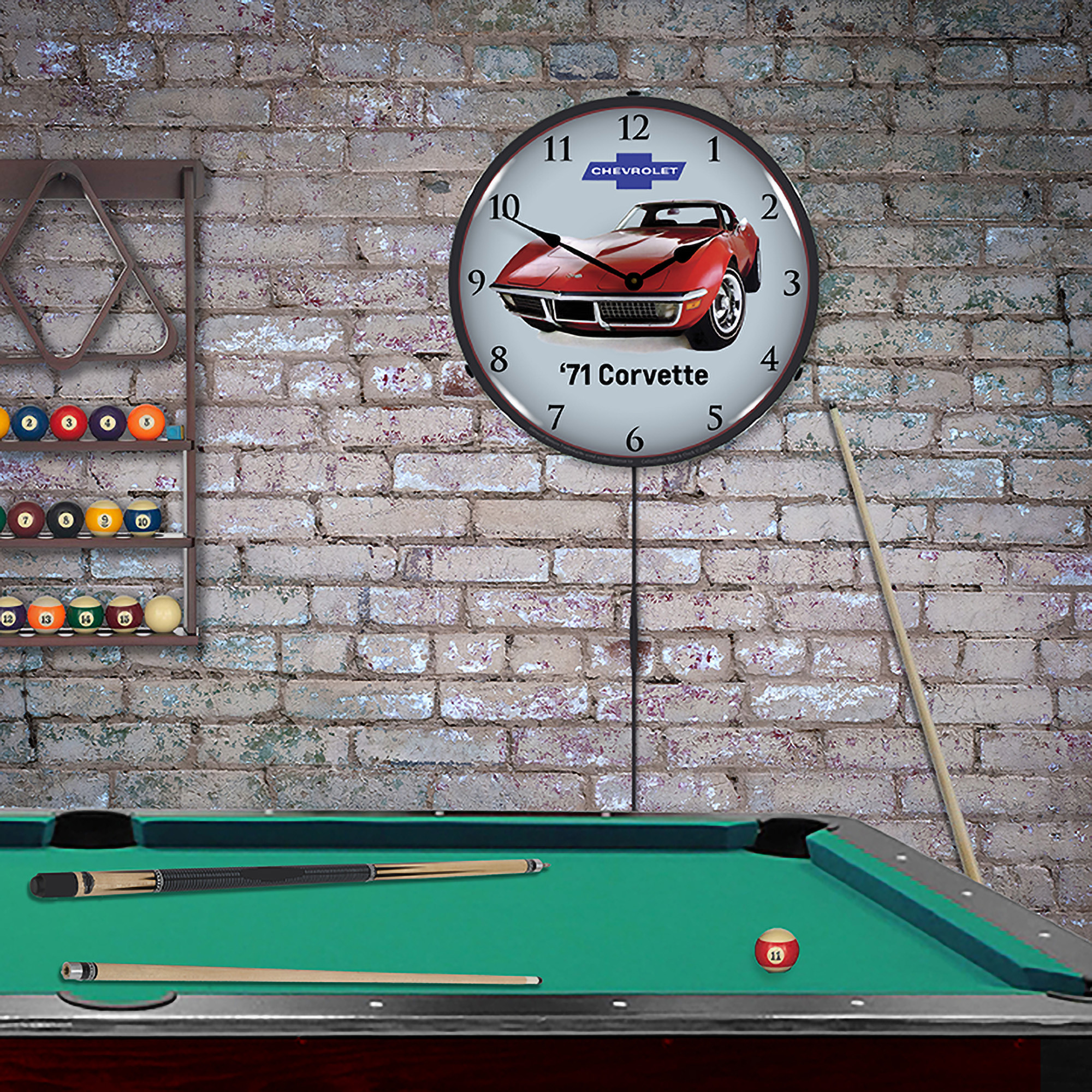 1971 Corvette LED Wall Clock Illuminated not Neon 4 1971 Corvette LED Wall Clock Illuminated not Neon - Image 4