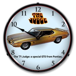 1971 GTO Judge LED Wall Clock Illuminated not Neon