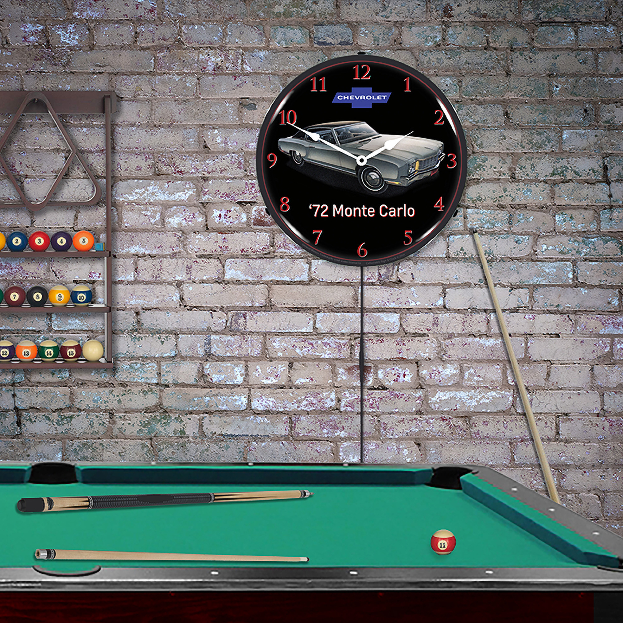 1972 Monte Carlo 2 LED Wall Clock Illuminated not Neon 4 1972 Monte Carlo 2 LED Wall Clock Illuminated not Neon - Image 4