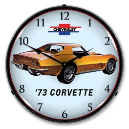 1973 Corvette 2 LED Wall Clock Illuminated not Neon