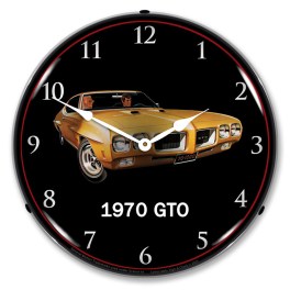 1970 Pontiac GTO LED Wall Clock Illuminated not Neon