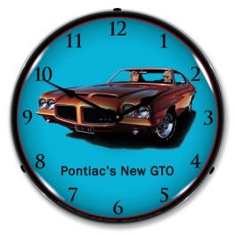 1971 Pontiac GTO LED Wall Clock Illuminated not Neon